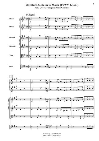 Overture-Suite in G Major (FaWV K:G21)