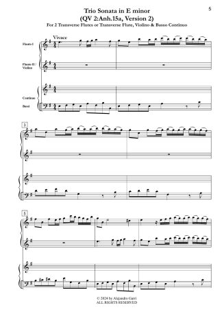 Trio Sonata in E minor (QV 2:Anh.15a, Version 2)