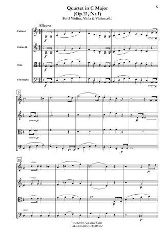 Quartet in C Major (Op.21, Nr.1)