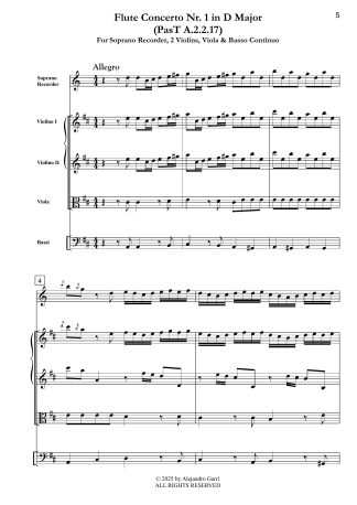 Flute Concerto Nr. 1 in D Major (PasT A.2.2.17)