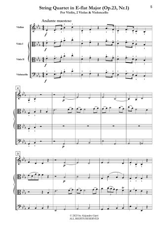 Quartet in E-flat Major (Op.23, Nr.1)